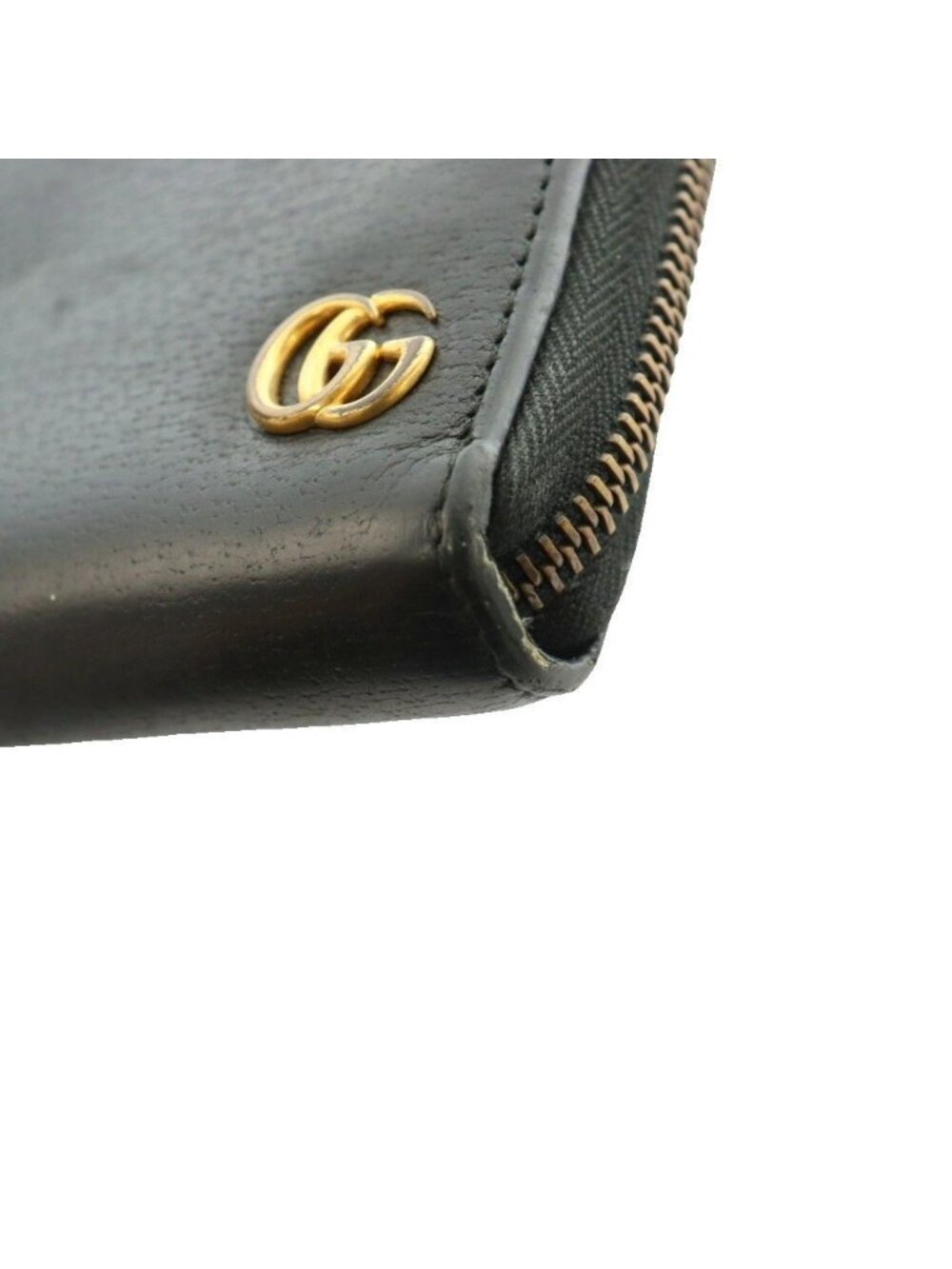 Gucci GG Marmont Zip Around Wallet Leather Logo Black - Picture 8 of 9